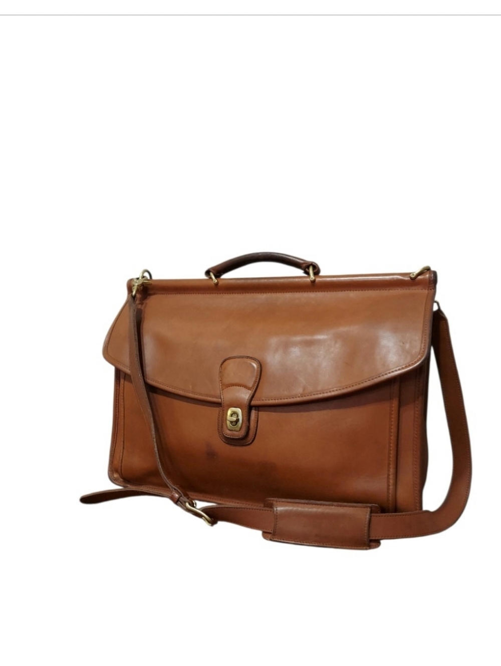 Coach Beekman Vintage Brown Leather Laptop Briefcase with Brass Hardware No 5266 - Picture 2 of 6